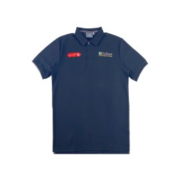 Custom-made royal blue men's short-sleeved Polo shirt, double pique, embroidered LOGO, 3-button chest, contrasting sleeve edges, 65% cotton 35% polyester P1561 Custom-made royal blue men's short-sleeved Polo shirt, double pique, embroidered LOGO, 3-button chest, contrasting sleeve edges, 65% cotton 35% polyester P1561